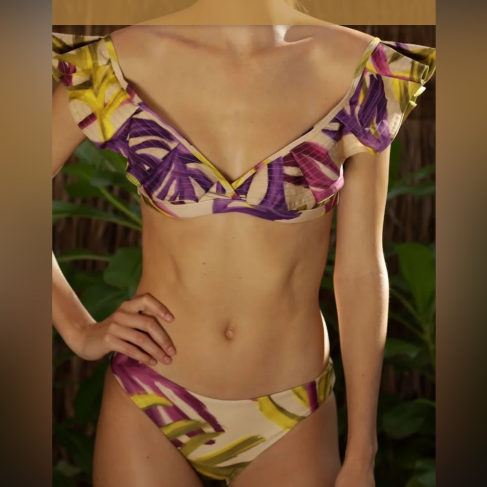 Luxury swimsuit floral pattern